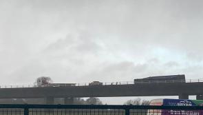 Major Irish motorway closed as truck overturns in Storm Barra winds 