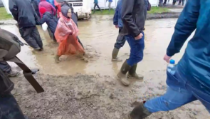 WATCH: Farmers and families brave flooding on day 1 of Ploughing 2023