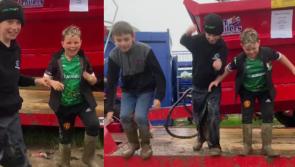 WATCH: Young lads make the most of the mud at Ploughing 2023