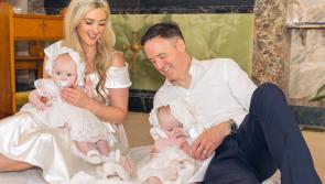 Former Limerick TD and Fair City star overcome hurdles on day of twins' joyous Christening 