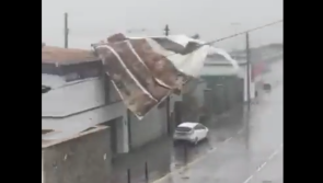 WATCH: Storm Agnes blows roof off building in beachfront town in Cork