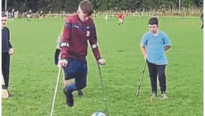 Brave teen makes inspiring comeback to sport after losing leg in tractor accident
