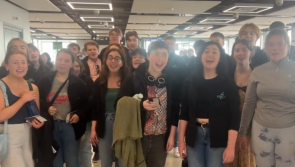 WATCH: 'A mood lifter' - Irish choir receives love online after singing at Dublin Airport