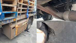 Defective lorry with dangerous load removed from the motorway by Garda&iacute;