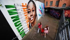 Stunning mural of Irish Olympian Rhasidat Adeleke features in street art festival