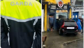 Lucky escape as car mounts path and crashes through front of Kerry takeaway