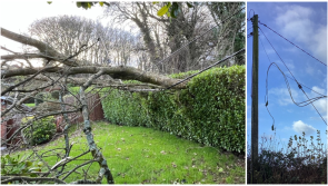 Thousands warned they could be without power for a week as Storm Darragh leaves its mark
