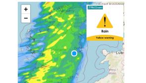 Met Eireann:  STATUS YELLOW warnings issued to three counties amid risk of flooding