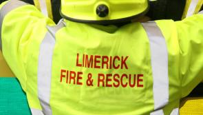 Emergency services attending fire at Limerick city pub