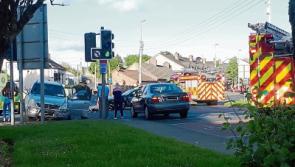 Emergency services at scene of Limerick road collision