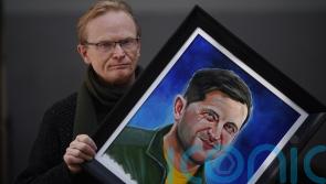Painting of Zelensky being auctioned to raise money for Irish Red Cross