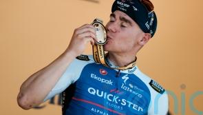 Fabio Jakobsen claims maiden Tour stage win after chaotic finish on day two