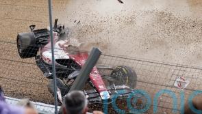 Zhou Guanyu&rsquo;s Alfa Romeo overturns in first-lap crash at British Grand Prix