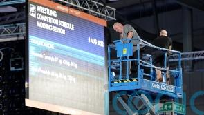 Wrestling action interrupted after speaker cover falls from Coventry Arena roof