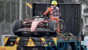 George Russell sets practice pace at Mexican GP as Charles Leclerc crashes out