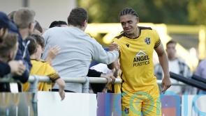 Coby Rowe scores stoppage-time equaliser for Sutton against 10-man Crewe