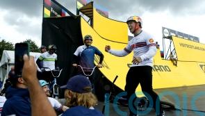 Kieran Reilly delivers emphatic bike drop after claiming BMX Freestyle Park gold