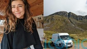 Designer who pays just &pound;200 a month living in her van across UK and Ireland says she &lsquo;wouldn&rsquo;t change it for the world&rsquo;