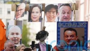 Protesters bring gallows to demonstration outside Leinster House