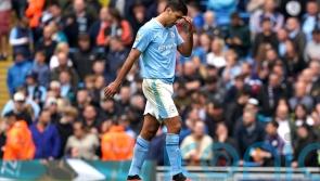 Pep Guardiola unhappy at Rodri for red card in Man City win