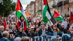 Thousands march in Dublin in support of Palestinians