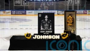 Ice hockey fans pay tribute to Nottingham Panthers player Adam Johnson