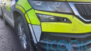 Two officers escape serious injury after vehicle is rammed