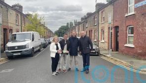 On a canvass with Micheal Martin and Caio Benicio in Dublin city