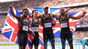 Zharnel Hughes runs through pain barrier to help GB claim relay bronze