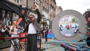 Irish singer Cian Ducrot surprises fans with pop-up concert at Dublin portal