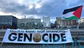 Protesters target Ireland&rsquo;s Central Bank over sale of Israel Bonds in EU