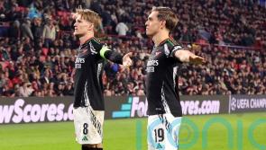 Arsenal in seventh heaven in Champions League rout of PSV Eindhoven