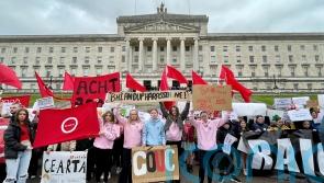 Irish language campaigners accuse DUP of blocking funding in Stormont protest