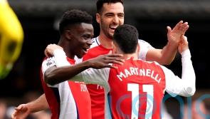 Arsenal crush 10-man Ipswich to delay Liverpool&rsquo;s Premier League title party