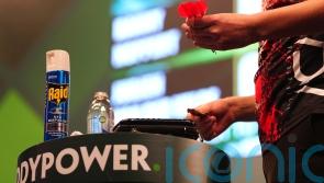 Jurjen van der Velde comes prepared for battle with Ally Pally wasp