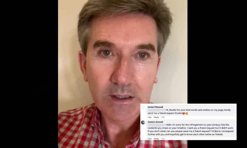 'There's no telling what this person might do' - Daniel O'Donnell warns fans about scammer