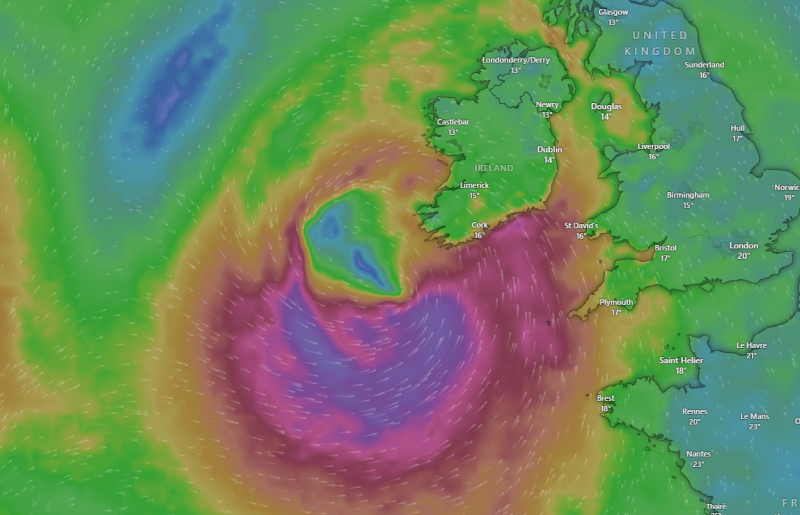 LIVE TRACKER: Storm Agnes 'deepening' over Atlantic on collision course with Ireland