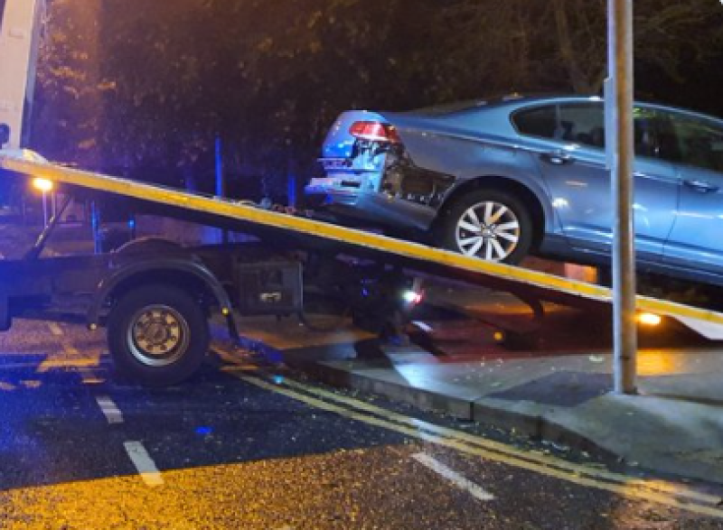 CAUGHT: Drunk driver crashes into wall after attempting to evade Garda&iacute;