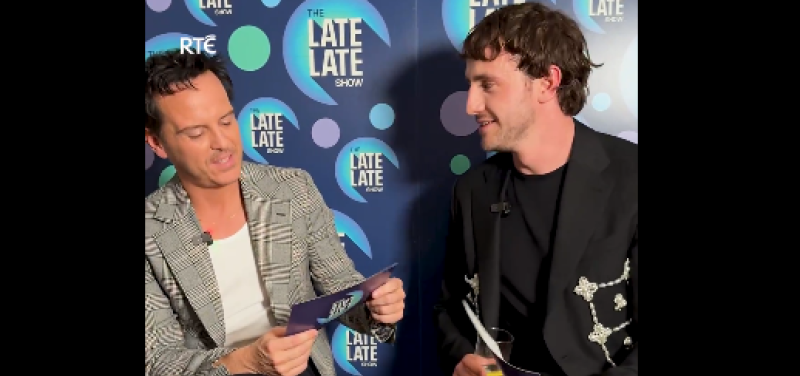 WATCH: Behind the scenes clip from RTE Late Late recreates Paul Mescal's famous ad for sausages