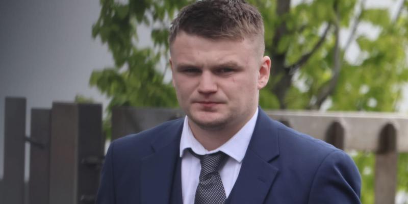 Man in court after crashing car in village with men on roof and bonnet 