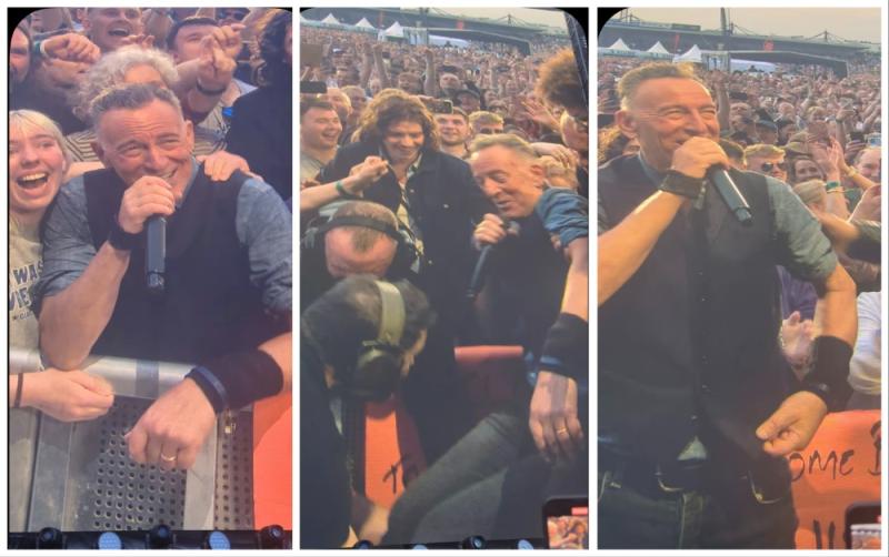 WATCH: 'I think I'm stuck' - Bruce Springsteen climbs into thick of Irish fans at Kilkenny gig 