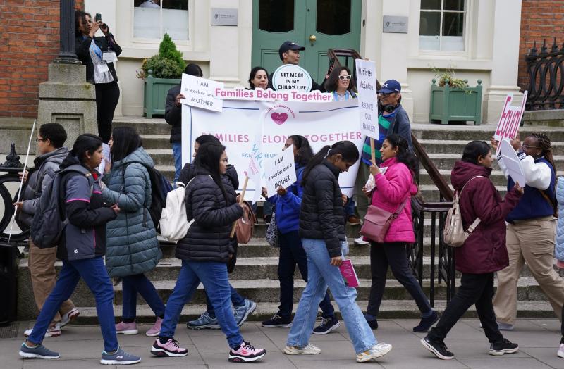 'Have a heart' Migrant workers protest for change to reunion laws