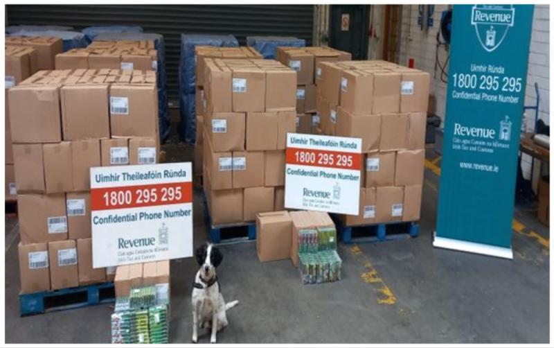 Sniffer dog Milo helps Revenue officers seize 4,715 kgs of rolling tobacco
