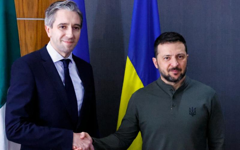 Zelenskyy thanks Irish for 'hosting a lot of Ukrainian refugees' during visit with Taoiseach