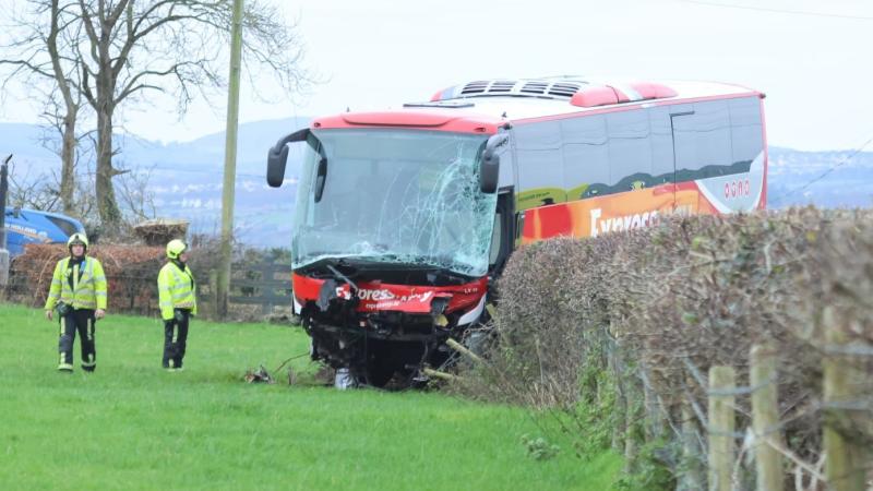 Three people hospitalised following serious crash between bus and car in Donegal