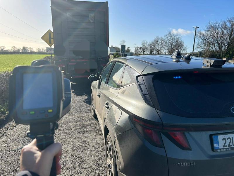 Gardai say members of the local Roads Policing Unit detected the vehicle travelling at 77km/h in a 50km/h zone