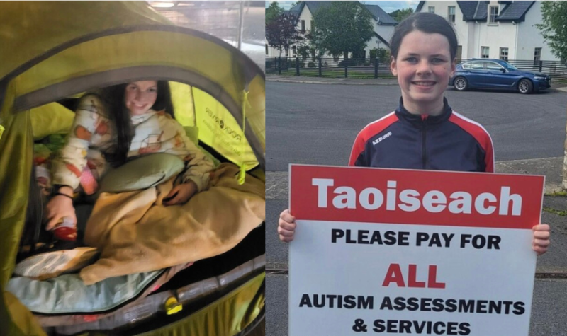 'First night down!!'- Girl (14) sleeping outside D&aacute;il to protest lengthy autism waitlists