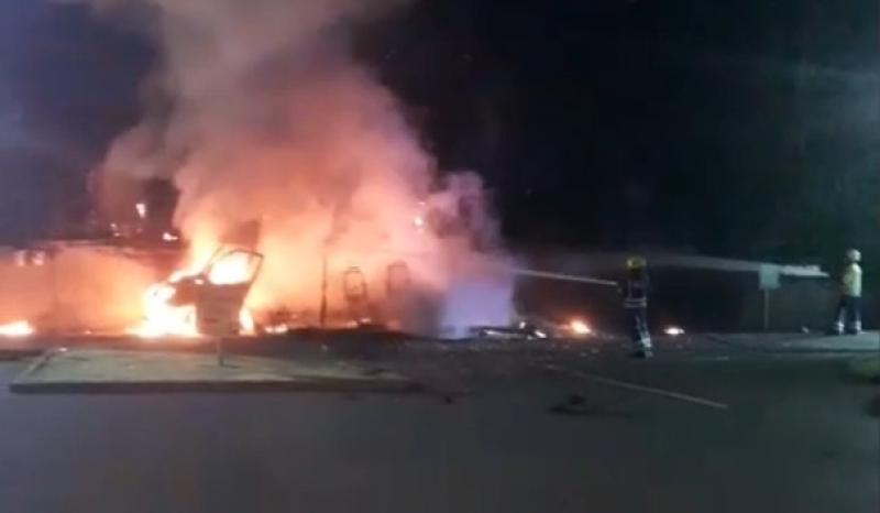 LATEST: Examination continuing following fire that destroyed ambulance at Mayo hospital 