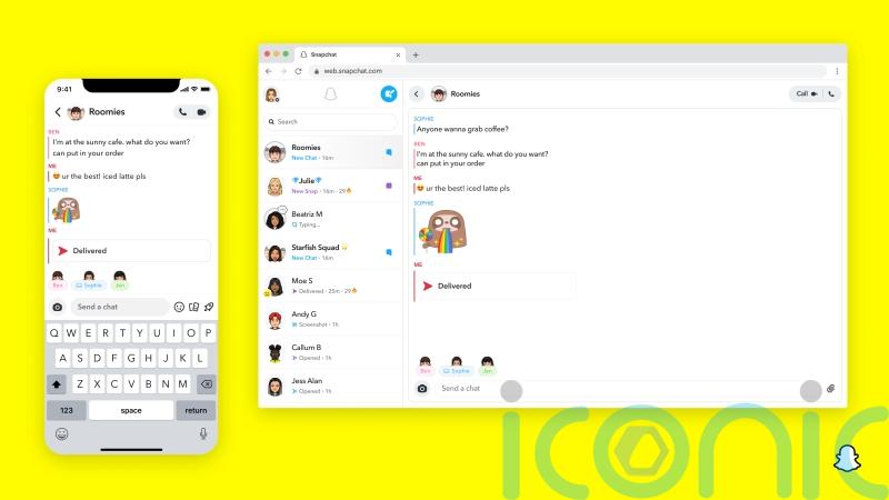 Snapchat features to be made available on the web