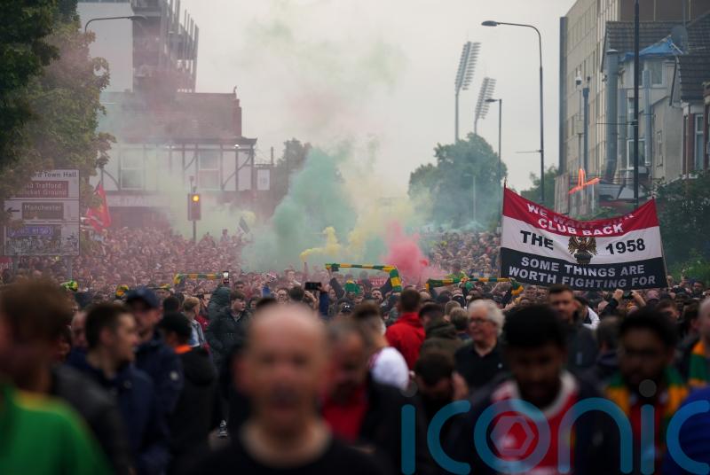 Thousands of Man Utd fans protest against Glazer family before Liverpool clash